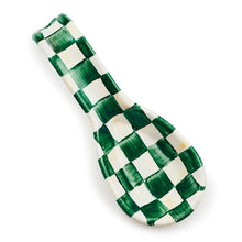 Load image into Gallery viewer, Emerald Check Spoon Rest
