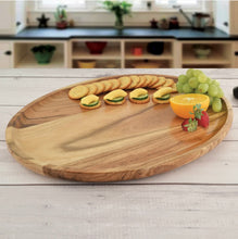 Load image into Gallery viewer, Acacia Wood Oval Tray
