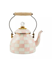 Load image into Gallery viewer, Rosy check 2 qt tea kettle
