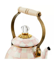 Load image into Gallery viewer, Rosy check 2 qt tea kettle

