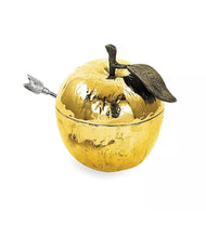 Load image into Gallery viewer, Apple Honey Pot with spoon
