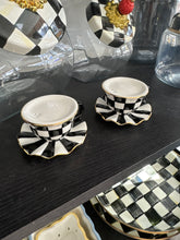 Load image into Gallery viewer, Courtly Check Teacup Salt and Pepper shakers
