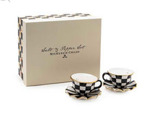 Load image into Gallery viewer, Courtly Check Teacup Salt and Pepper shakers
