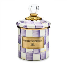 Load image into Gallery viewer, Violet Check Enamel Canister - Small
