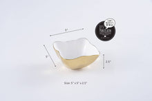 Load image into Gallery viewer, Gold Square Snack Bowl
