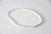 Load image into Gallery viewer, Portofino Large Oval Platter Gold Rim
