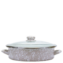 Load image into Gallery viewer, Taupe Enamel Large Saute Pan

