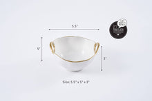 Load image into Gallery viewer, Golden Handles Snack Bowl
