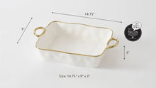 Load image into Gallery viewer, Golden Handles  Rectangular Baking Dish
