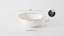 Load image into Gallery viewer, Portofino Gold Rim Medium Bowl
