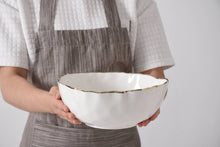 Load image into Gallery viewer, Portofino Gold Rim Medium Bowl
