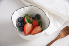 Load image into Gallery viewer, Portofino Silver Rim Snack Bowl
