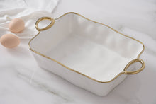 Load image into Gallery viewer, Golden Handles  Rectangular Baking Dish

