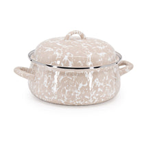 Load image into Gallery viewer, Taupe Swirl Dutch Oven
