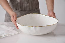 Load image into Gallery viewer, Portofino Gold Rim Large Bowl
