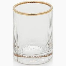 Load image into Gallery viewer, Optic Shot Glass With Gold Rim S/6
